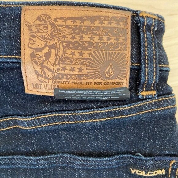 Volcom men jeans 2X4 skinny dark blue stretchy denim conscious water size 34 - Picture 3 of 11